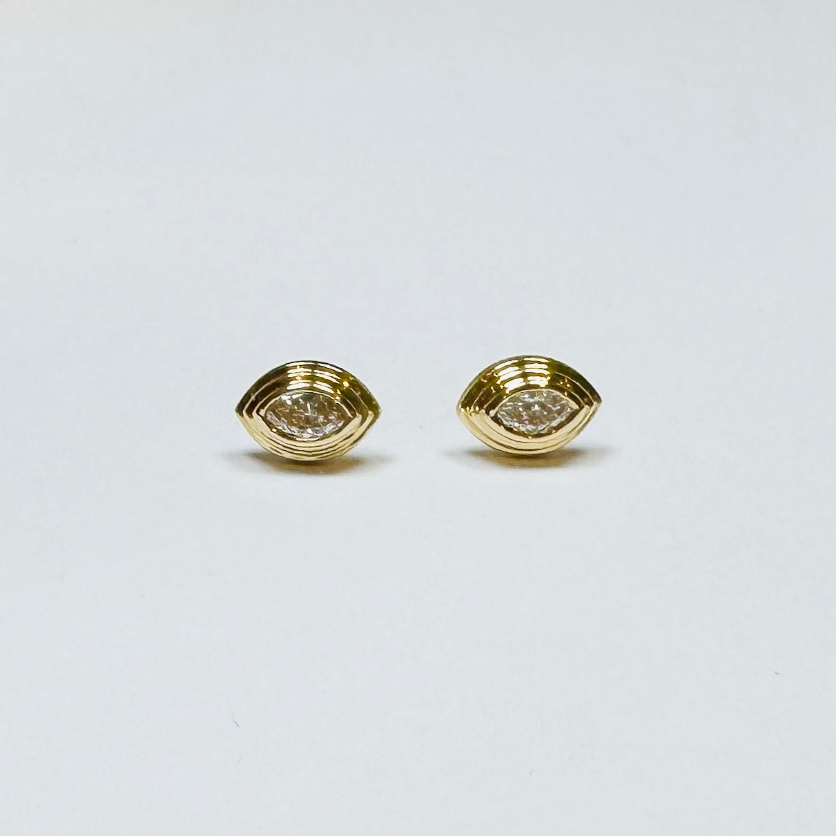 marquee diamond stepped bezel studs