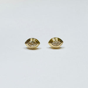marquee diamond stepped bezel studs