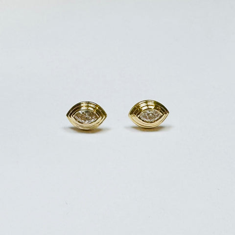 marquee diamond stepped bezel studs