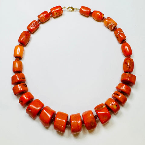 coral statement necklace