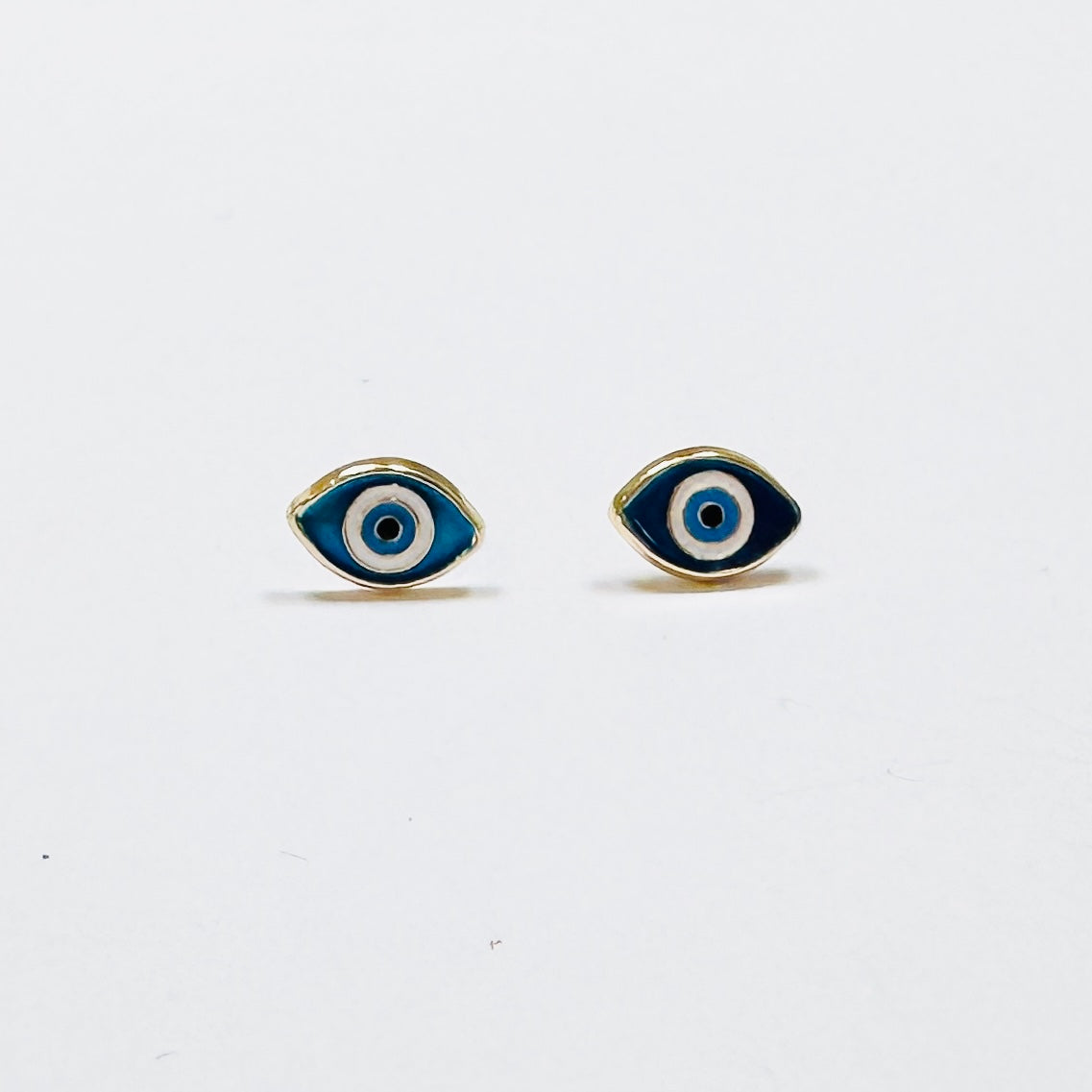 enamel evil eye studs