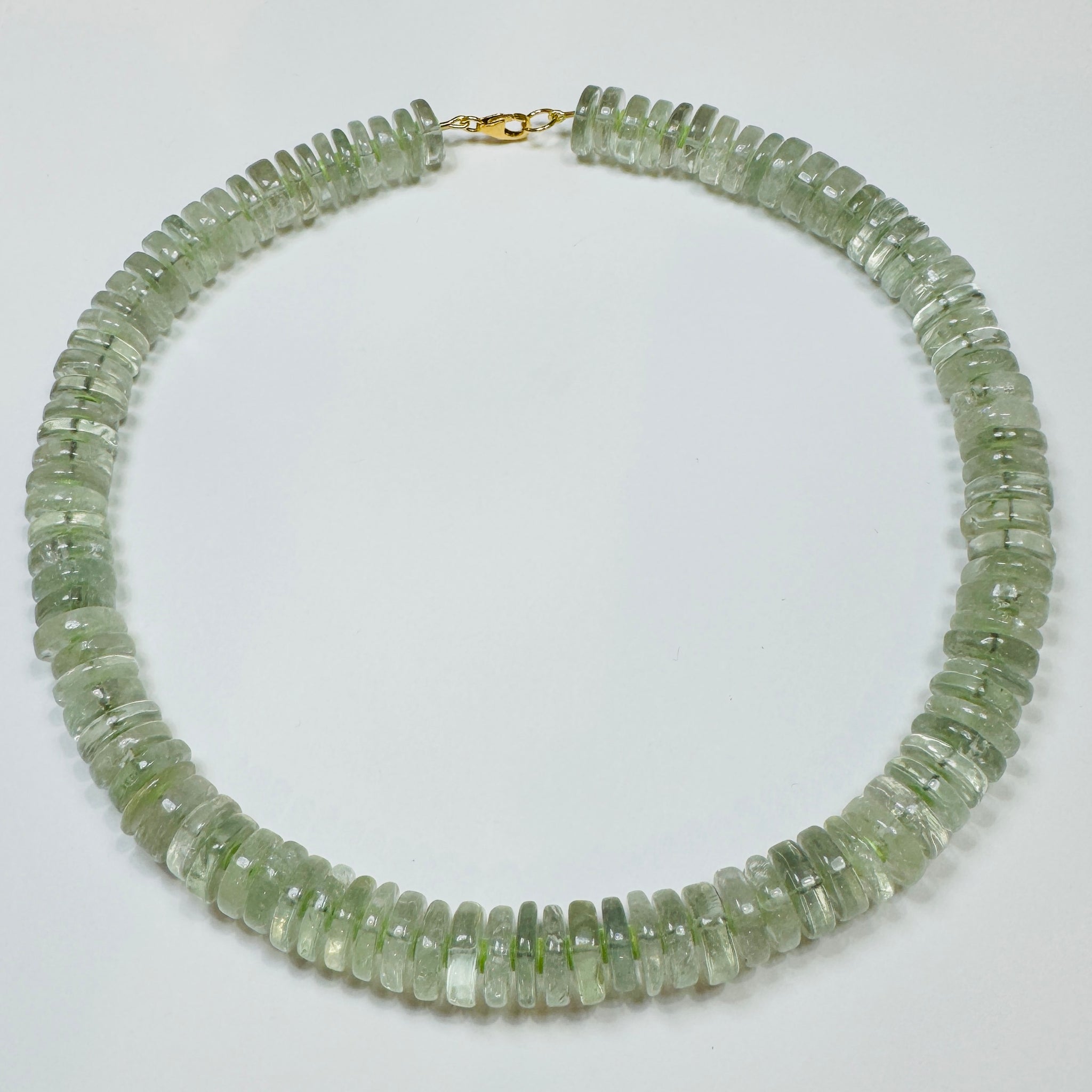 green amethyst statement necklace