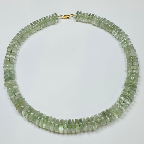 green amethyst statement necklace