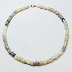 heishi cut Australian opal candy necklace, faceted