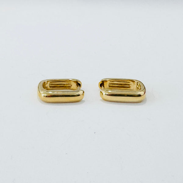 bubble square gold huggies