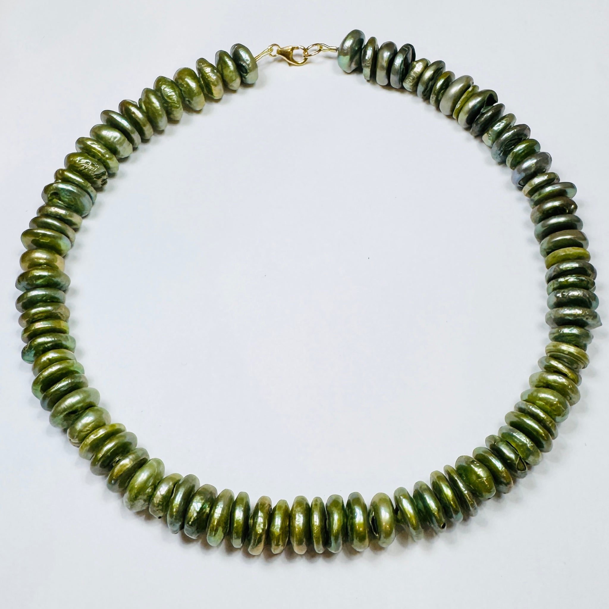 olive pearl statement collar