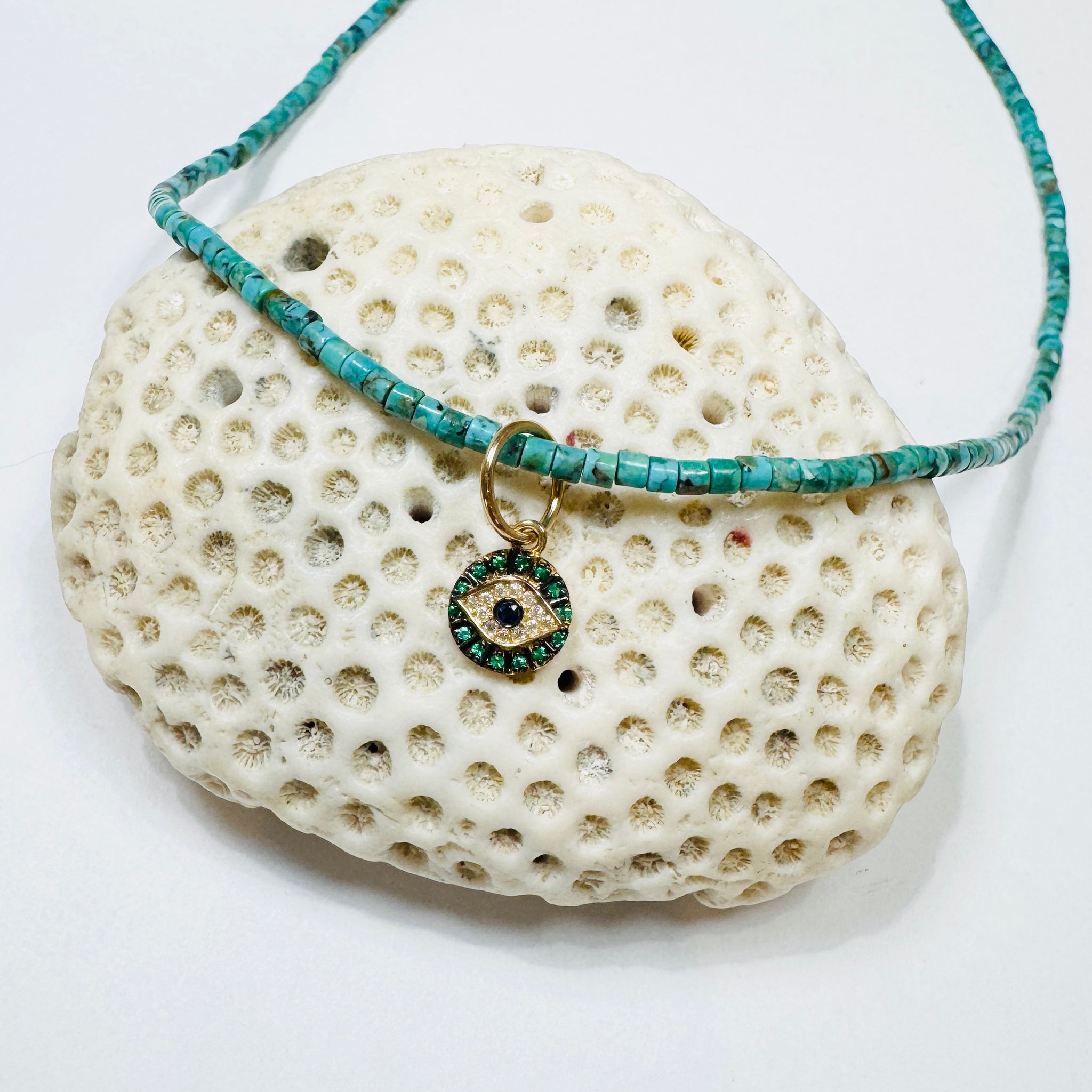 evil eye medallion necklace