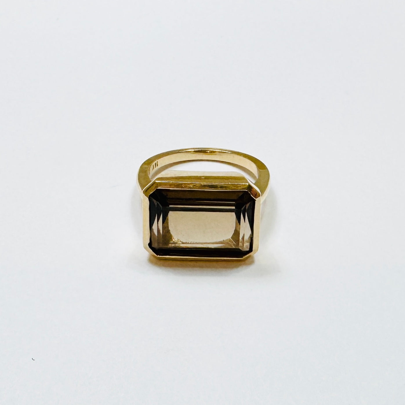 smokey topaz ring