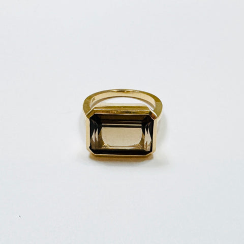 smokey topaz ring