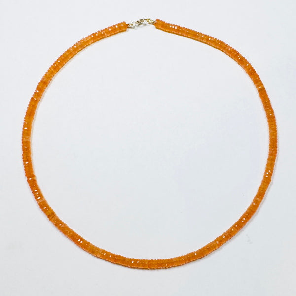 carnelian heishi necklace