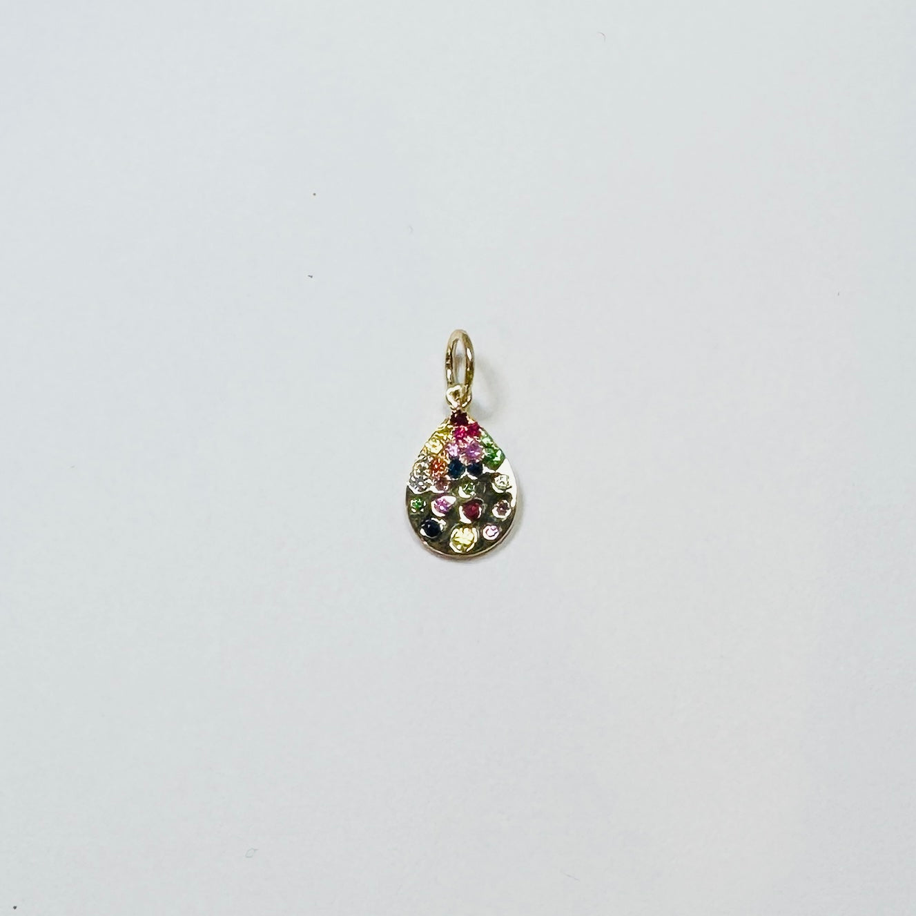 confetti teardrop pendant