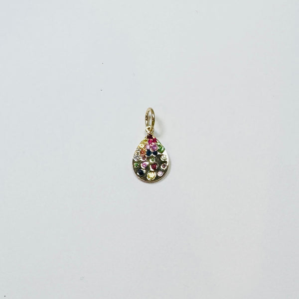 confetti teardrop pendant