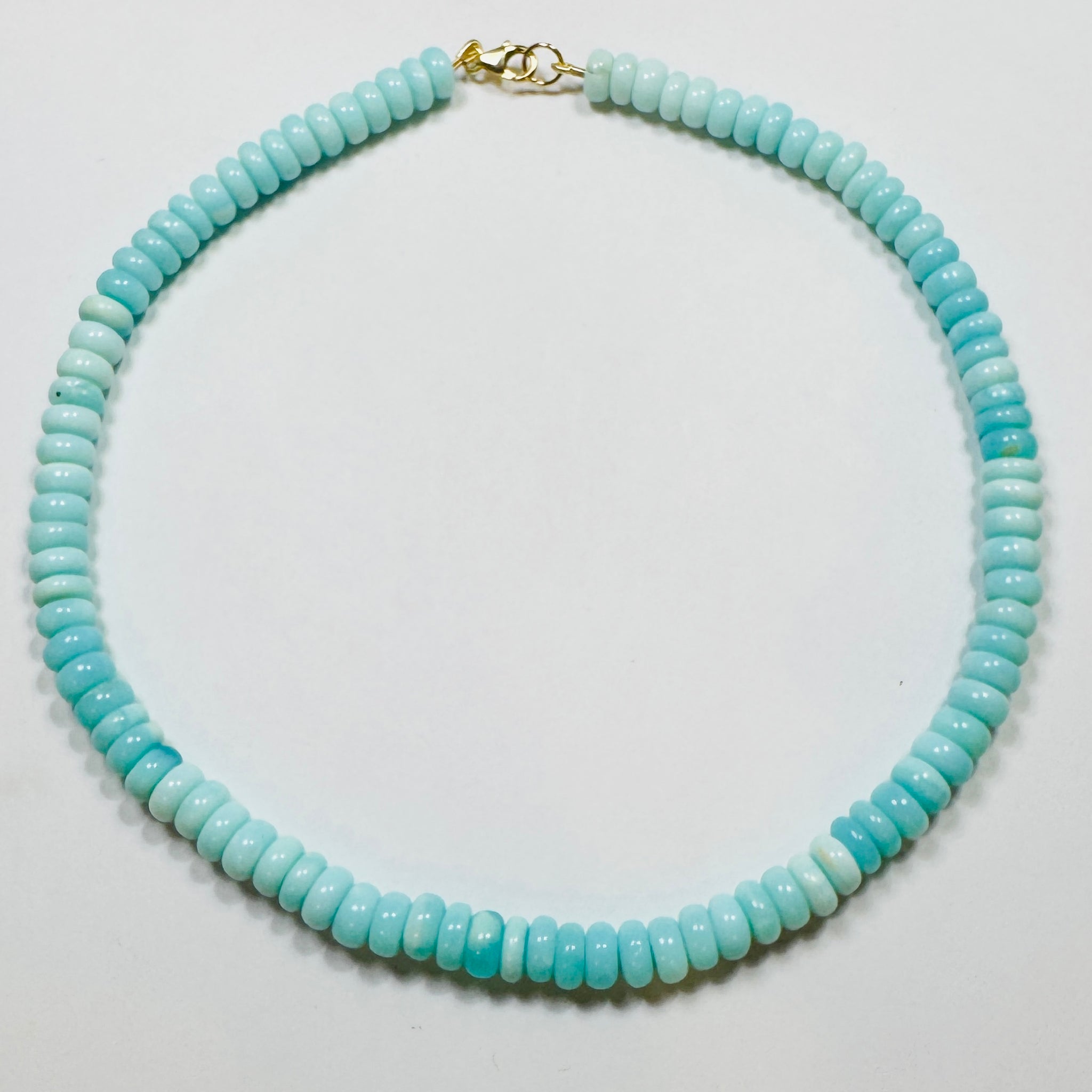 shaded aqua opal candy necklace