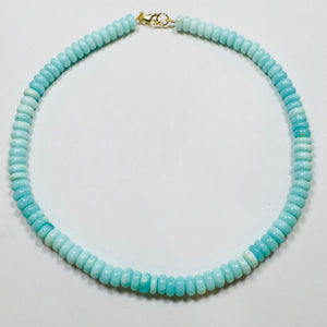 shaded aqua opal candy necklace