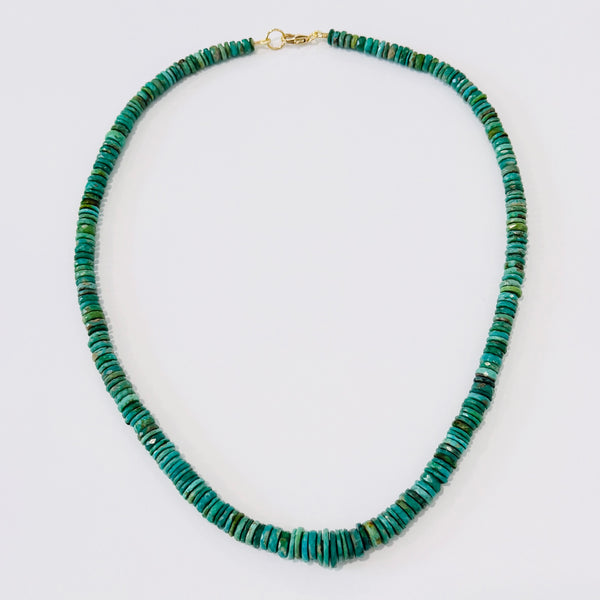 graduated turquoise slice candy necklace