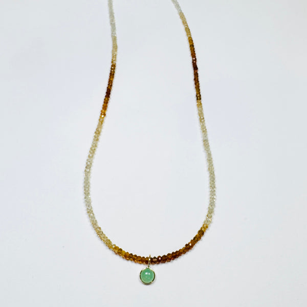 bezel gemstone necklace