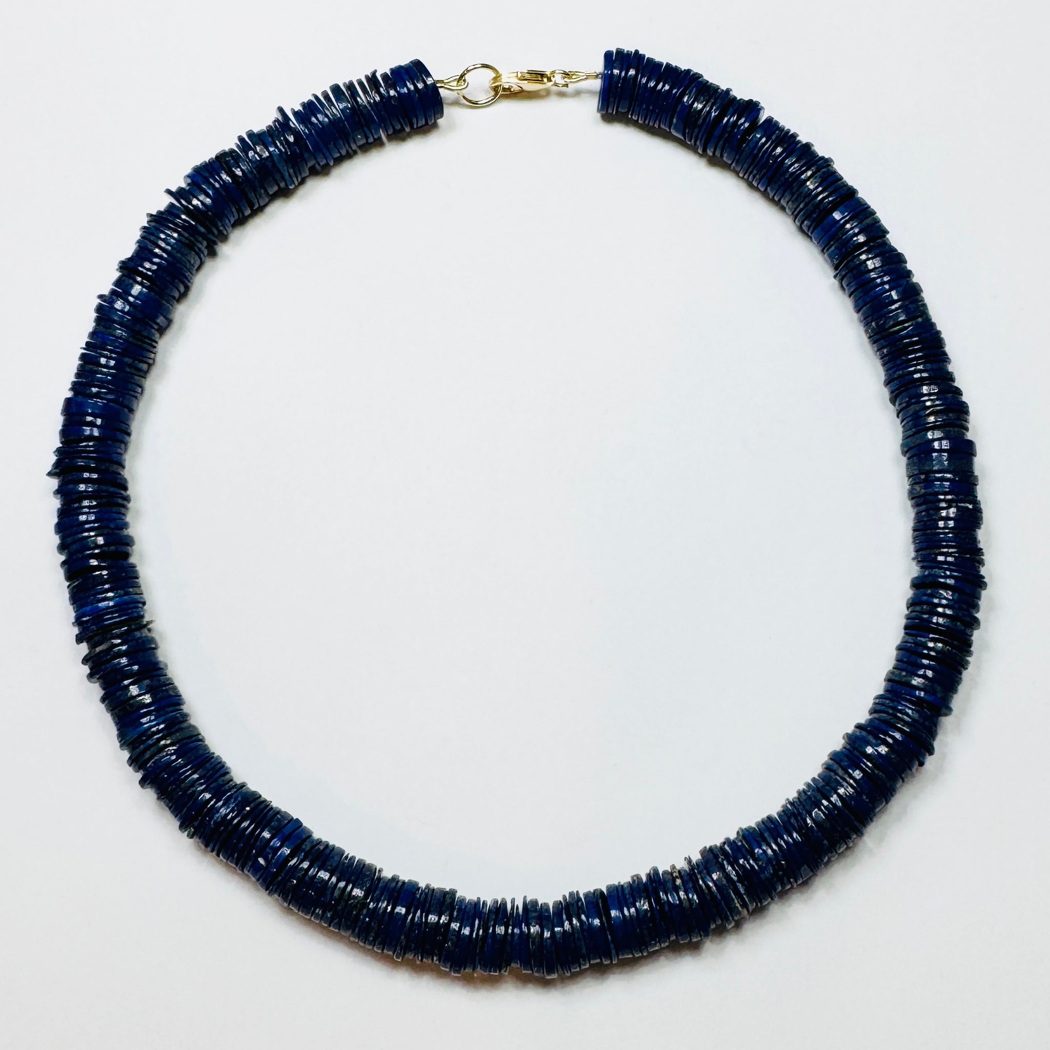 lapis slice necklace