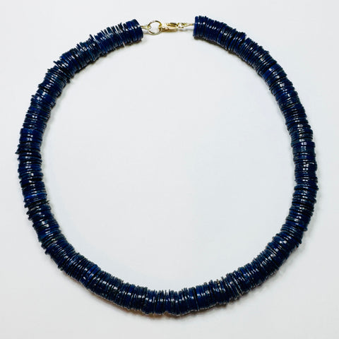 lapis slice necklace