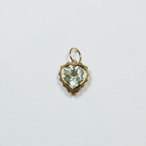 gemstone fluted heart