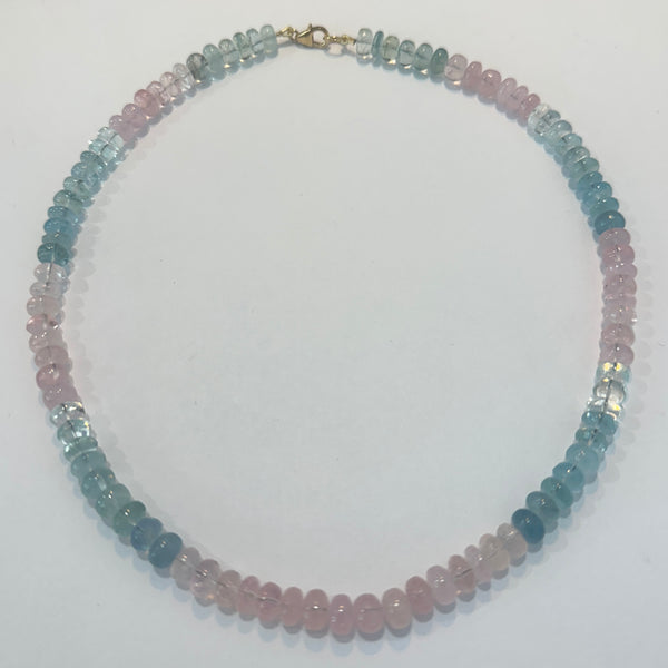 sunset aquamarine necklace