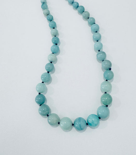knotted gumball amazonite necklace