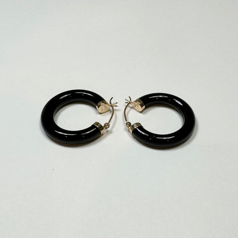 onyx hoops, 25 mm