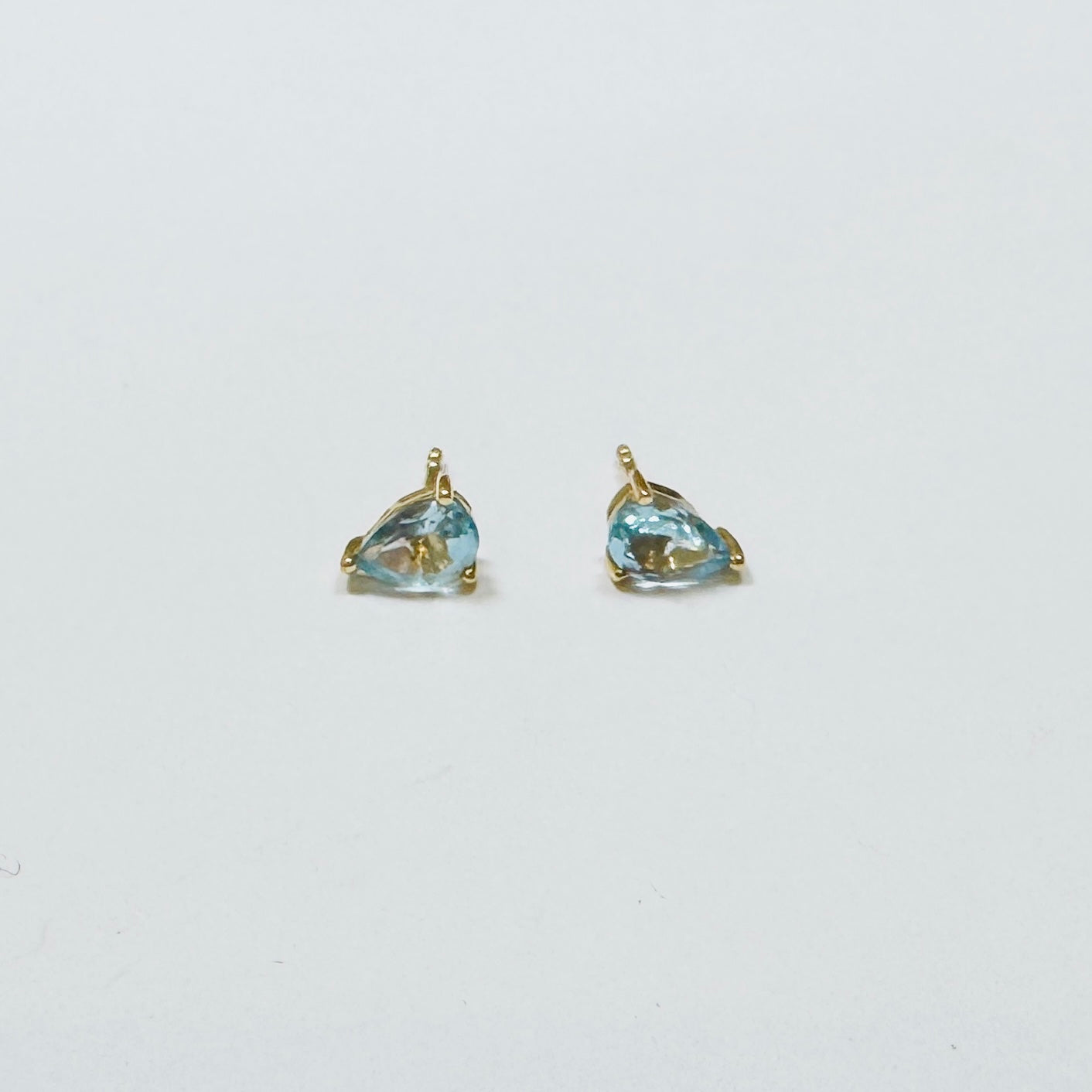 topaz pear shaped studs