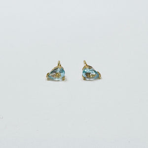 topaz pear shaped studs