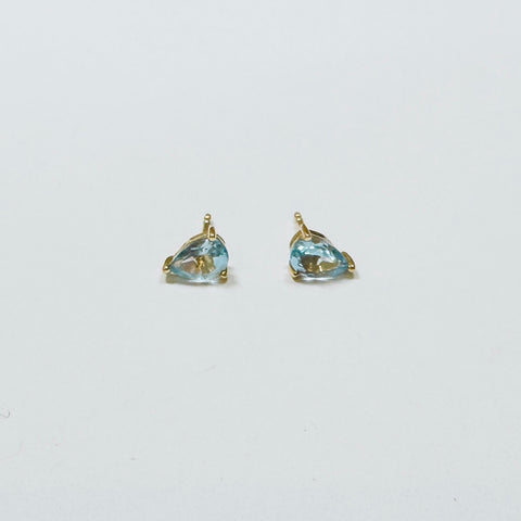 topaz pear shaped studs