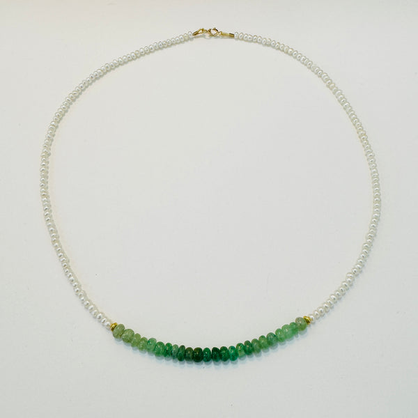 two tone delicate necklace