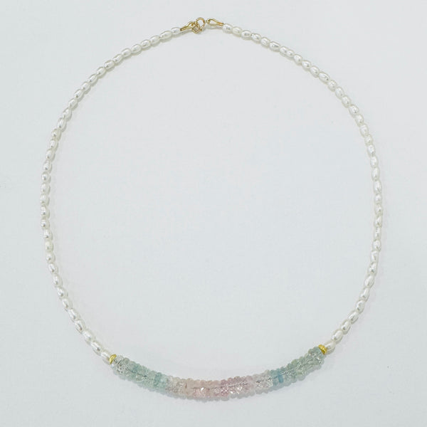 two tone delicate necklace