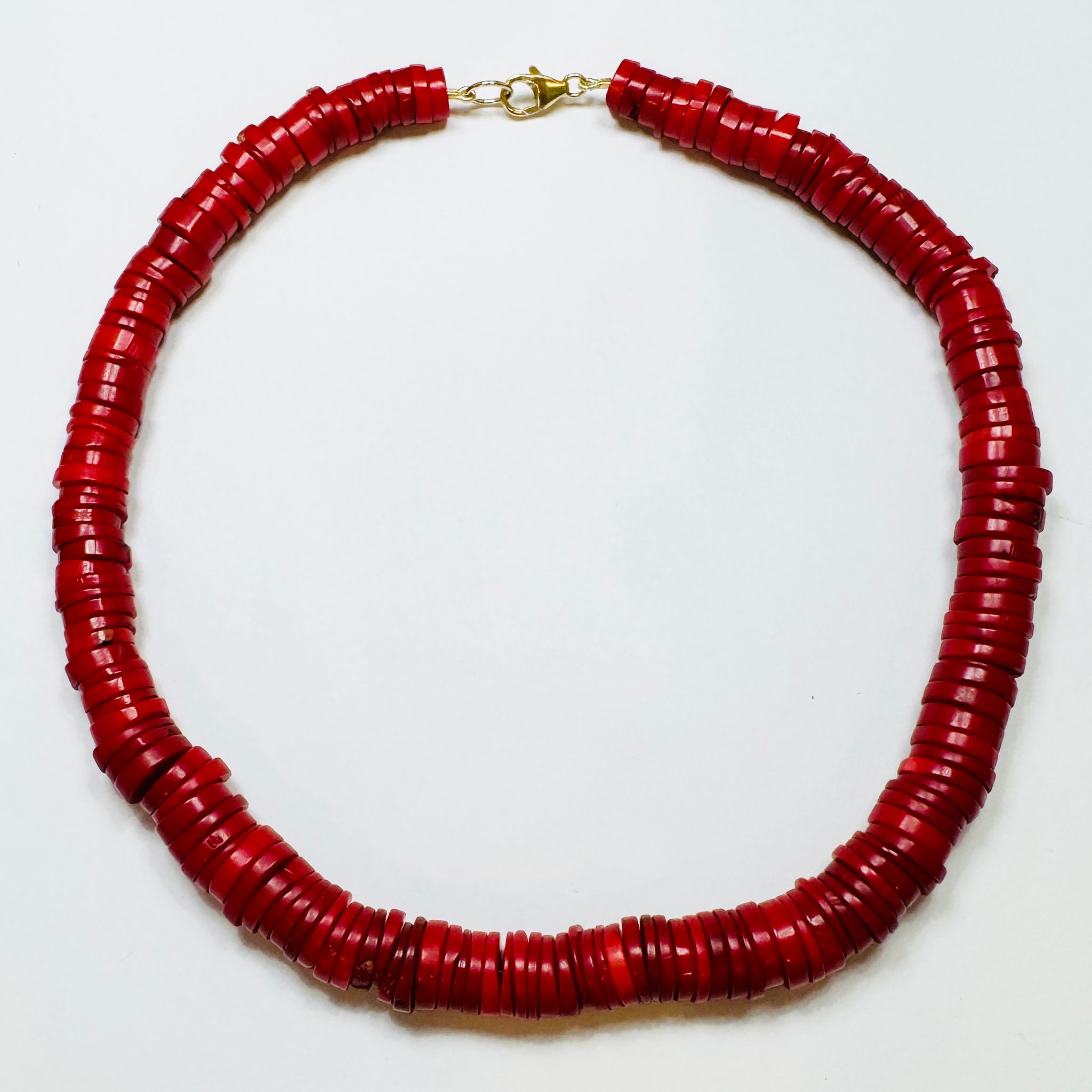 bright coral candy necklace