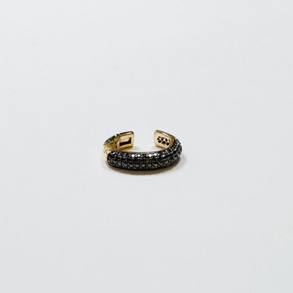 pave black diamond ear cuff
