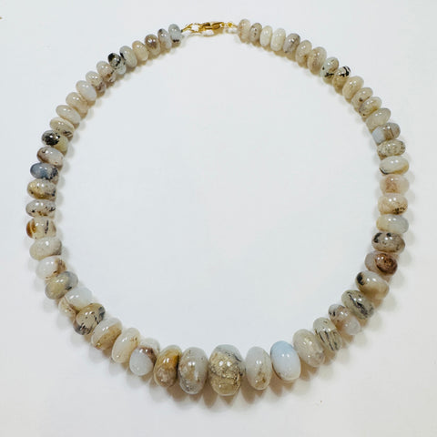 Peruvian opal graduated necklace