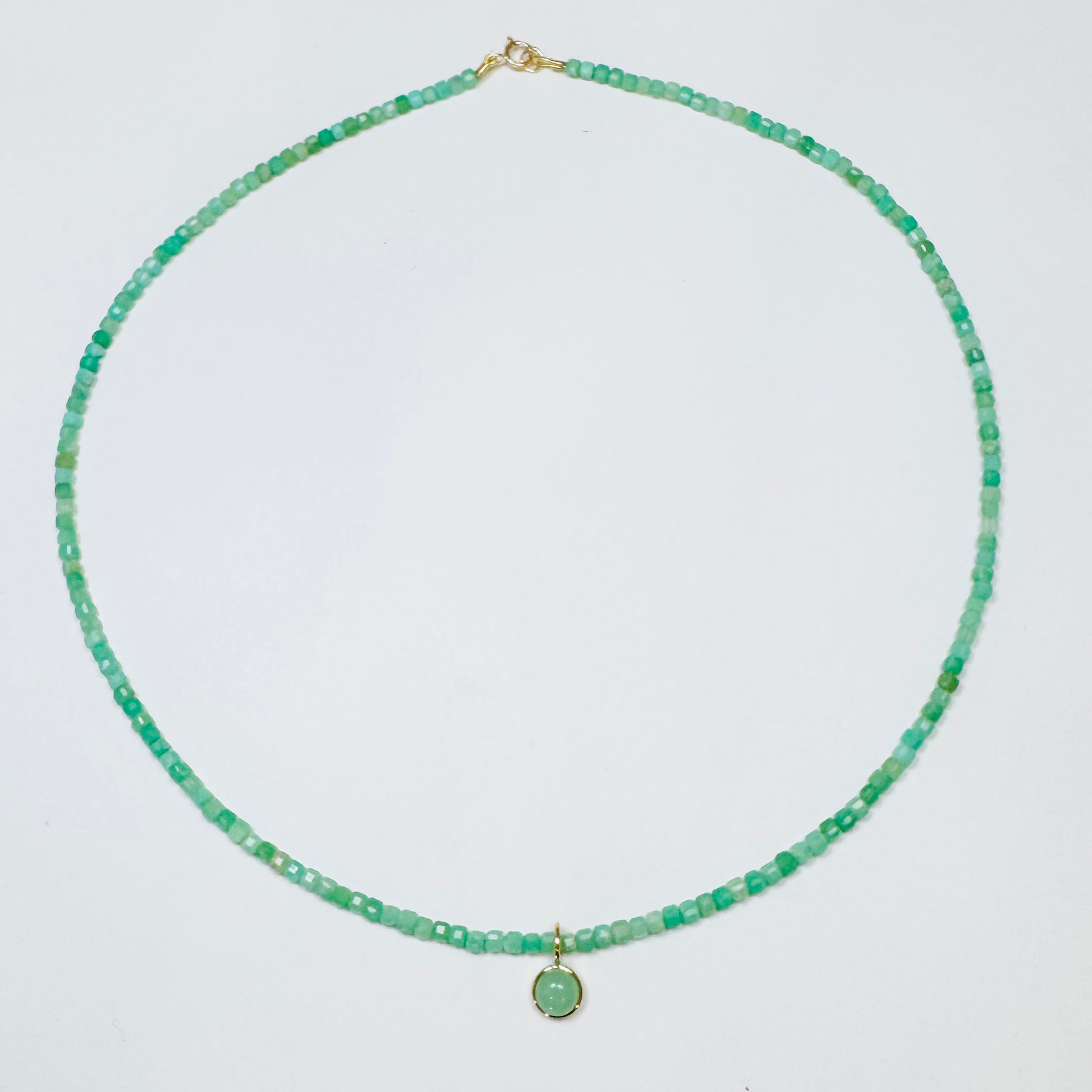 bezel gemstone necklace