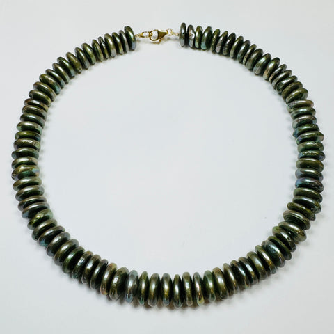 olive pearl statement collar