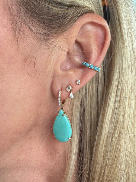 turquoise teardrop earrings
