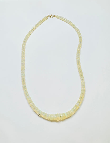 faceted opal necklace