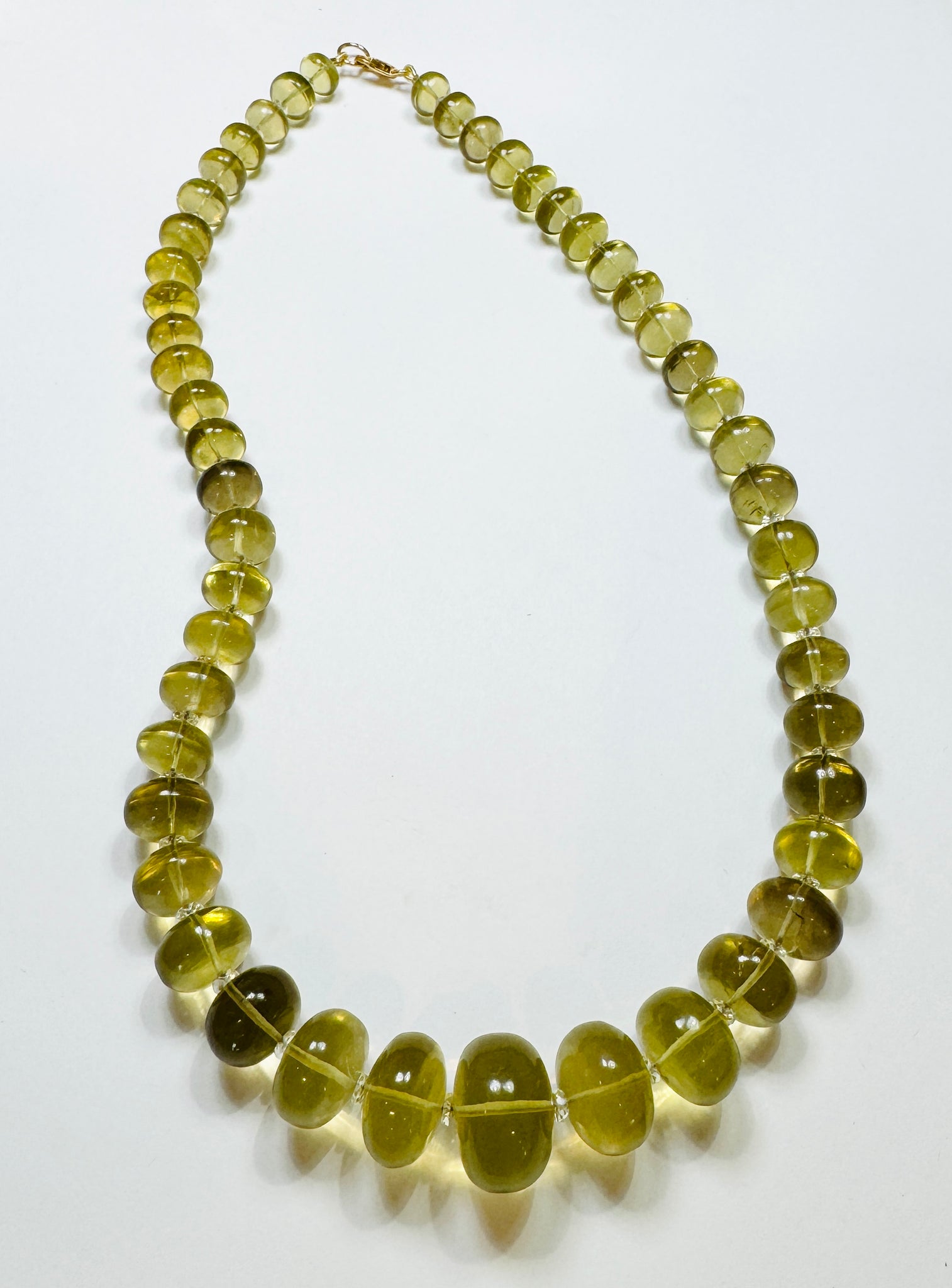 lemon topaz graduated candy necklace