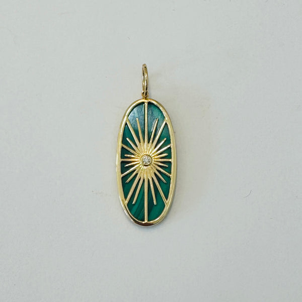 Gemstone starburst pendant