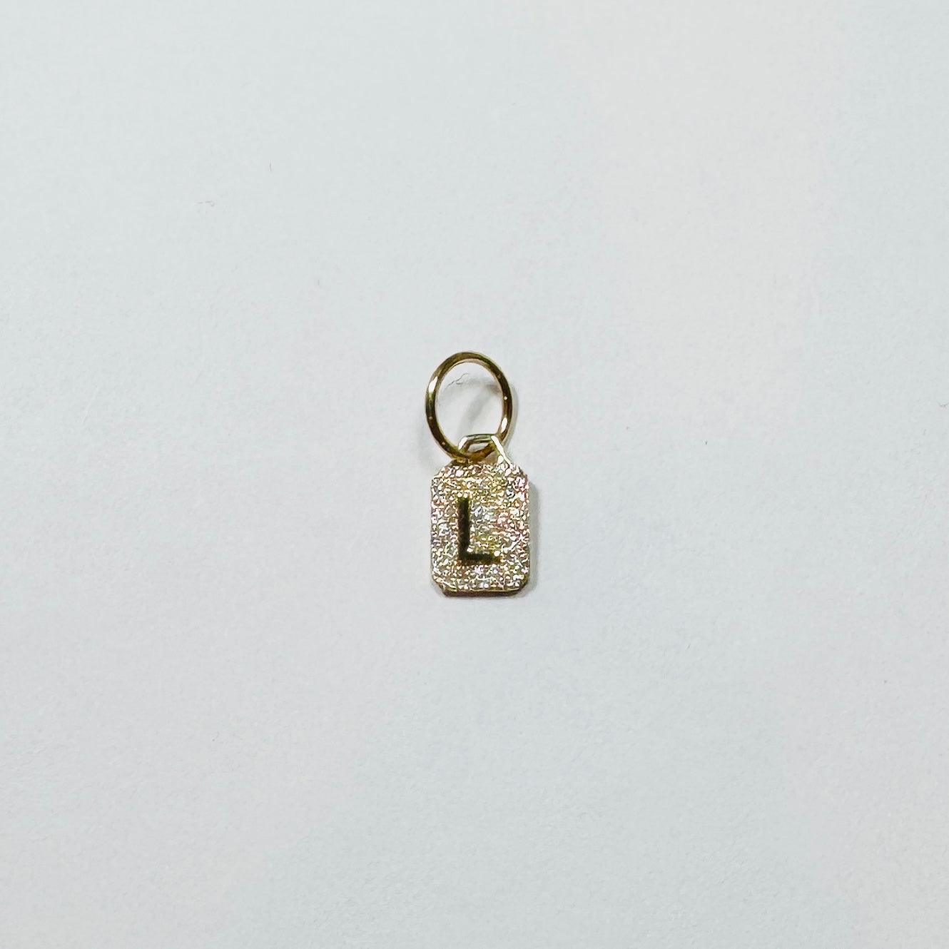 inital dog tag charm