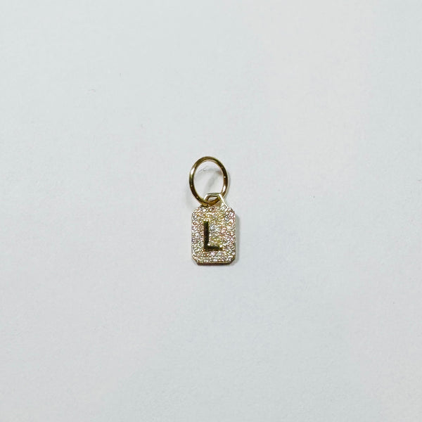 inital dog tag charm