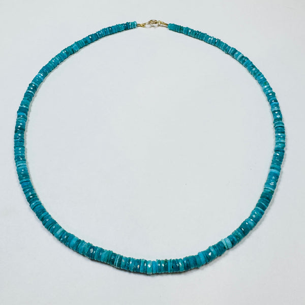 turquoise heishi necklace