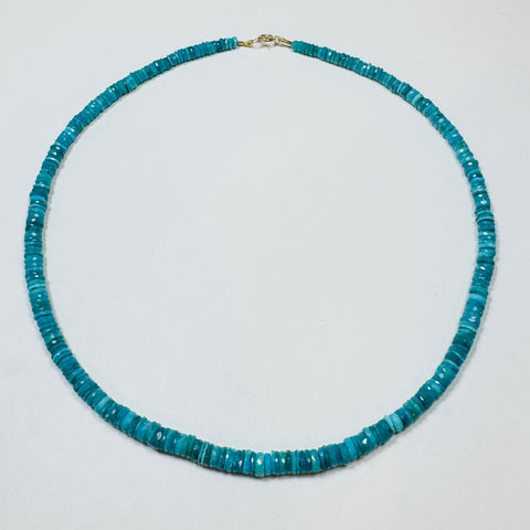 turquoise heishi necklace