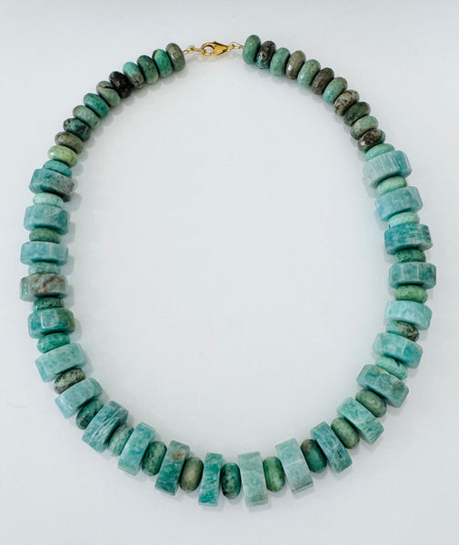Russian amazonite statement necklace