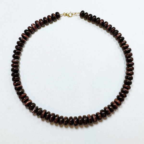 red tigers eye candy necklace