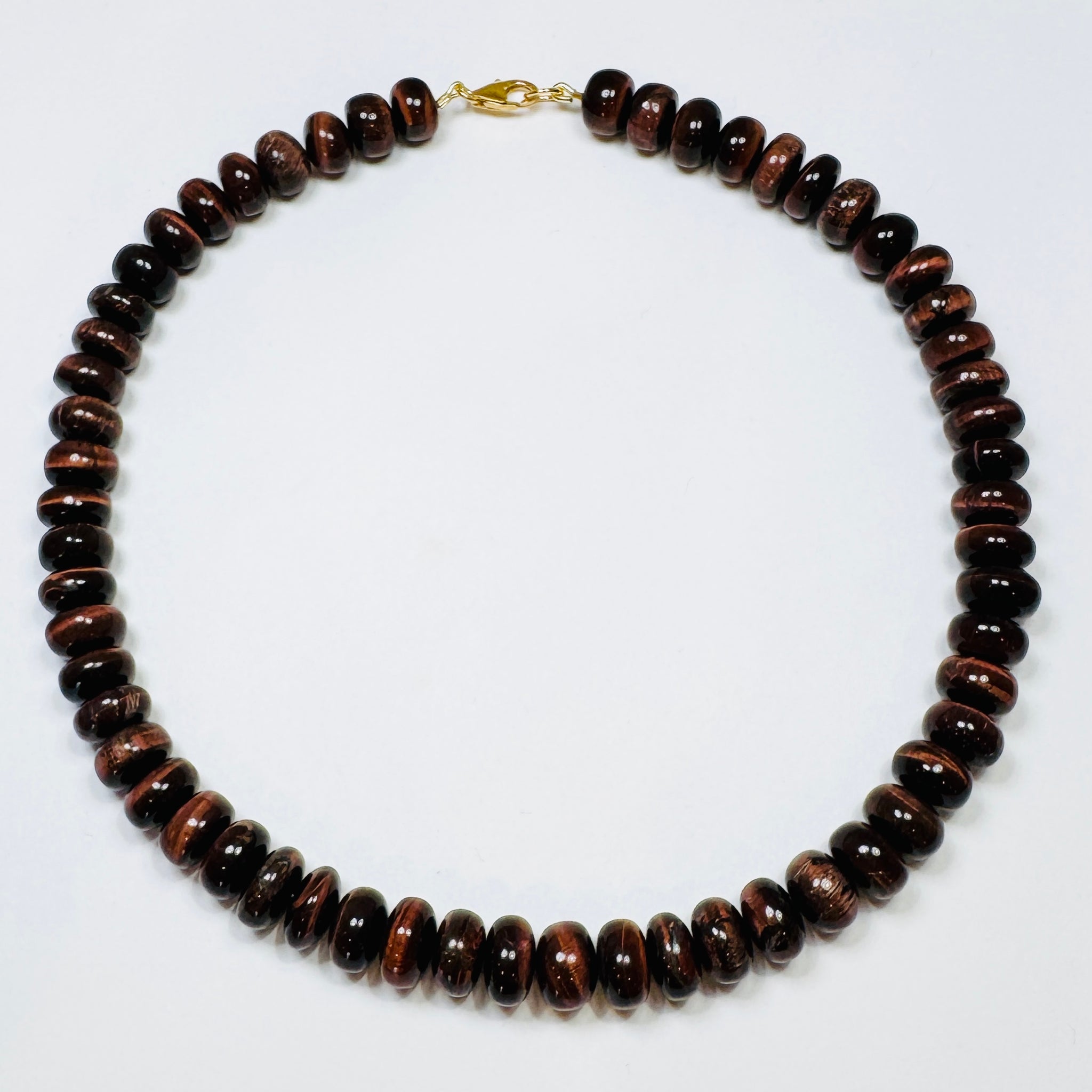 red tigers eye candy necklace