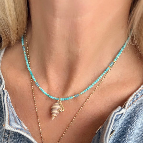 Inital shell necklace