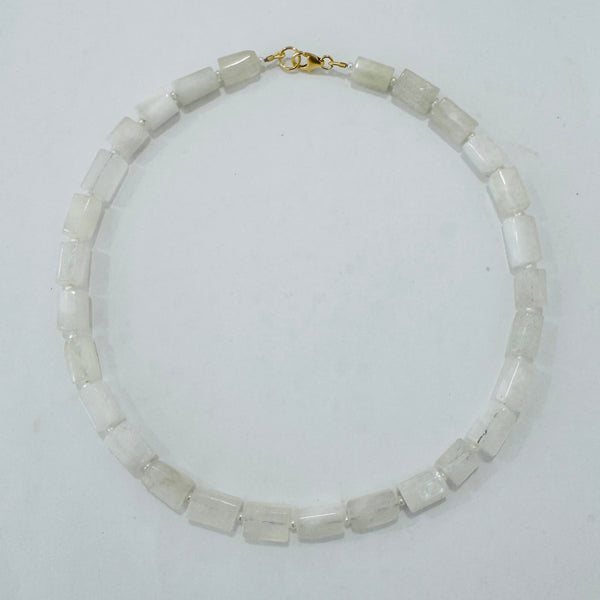 moonstone tube necklace