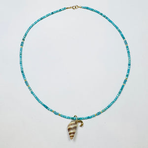 Inital shell necklace